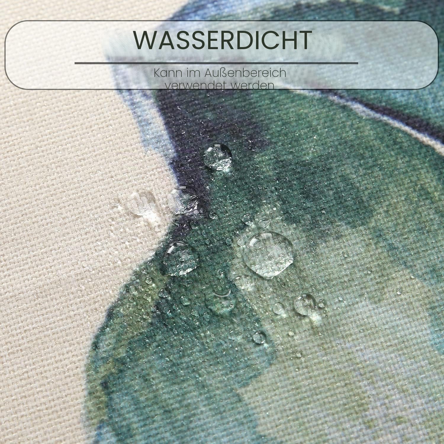 Artscope wasserdichte Kissenbezugen, 4 Stück Grün Tropische Pflanzen Kissenhülle Atmungsaktiv Kissen Fall für Outdoor Balkon Terrasse Patio Garten Bauernhaus Dekor 45 x 45cm