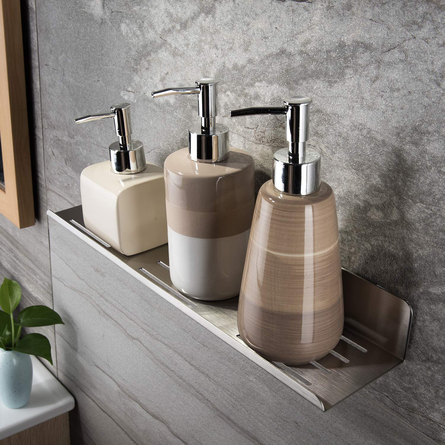 DELTAHOME Paslanmaz Çelik 40cm Banyo Rafı Duş Rafı Düzenleyici - inox