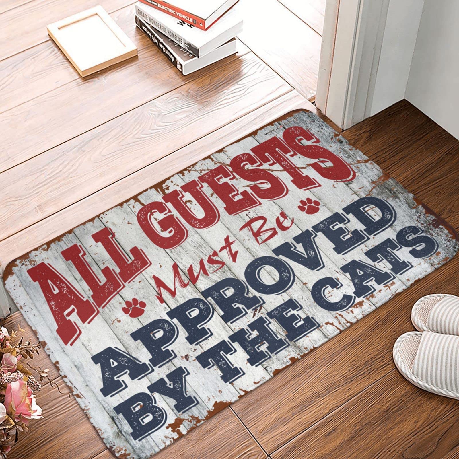 Tapis de chat extérieur pour entrée accueillante et humour d'automne