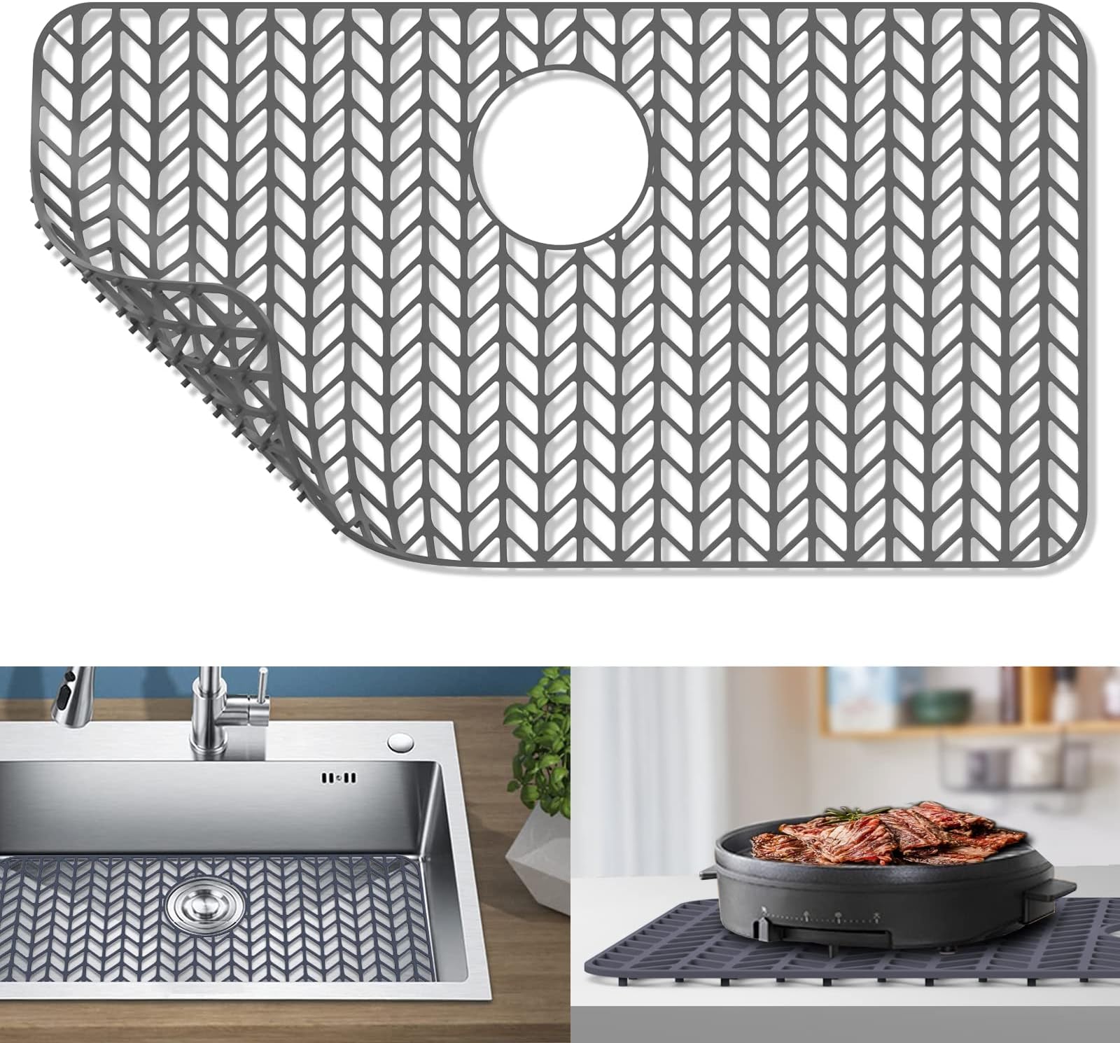 Serene Valley Kitchen Sink Protector and Sink Bottom Grid NDG3219, 304