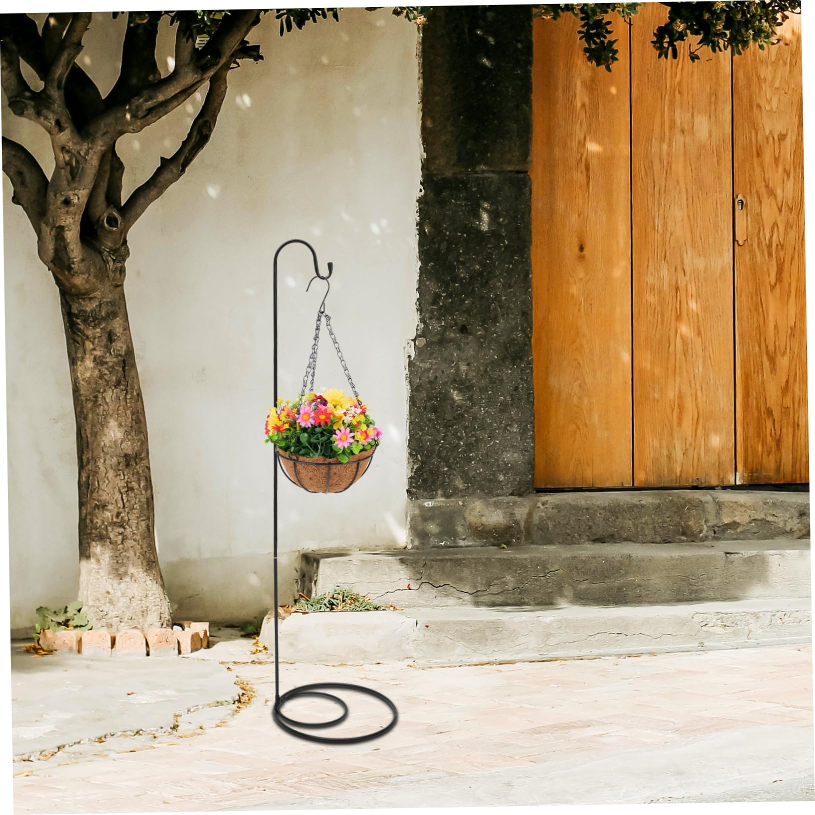 Crochet de Jardin en Fer Noir, Courbé, pour Extérieur
