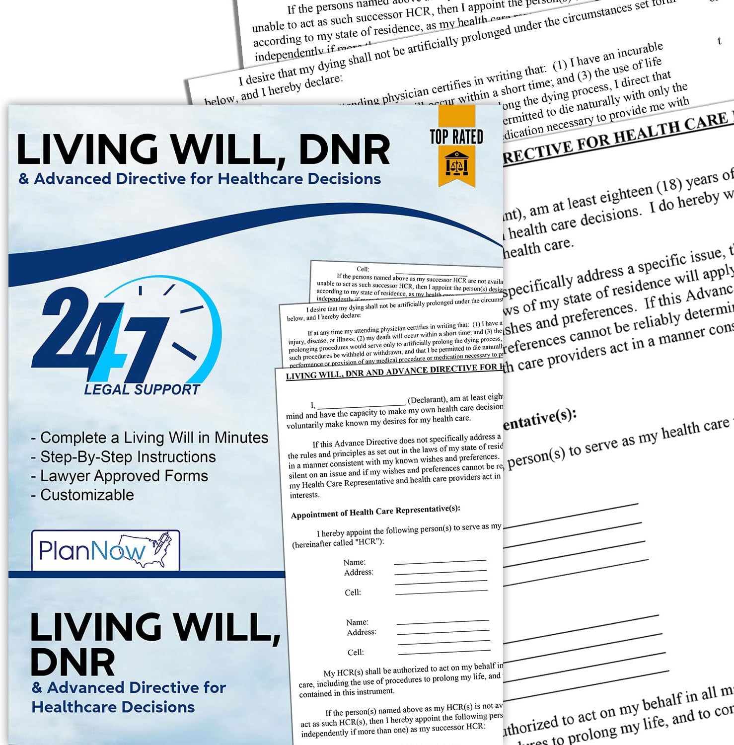 PlanNow 2024 Living Will Kit & Medical Power of Attorney Forms Do-it-Yourself Legal Forms for Advance Health Care with Simple Instructions