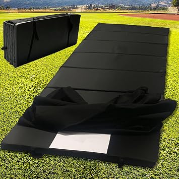 Doublehorse Baseball Sliding Mat -10x3.6 FT Available Portable Black For Softball Training Exercise Cushion Yoga Fitness Use For Outdoor Indoor Gym Home Multiple Sites Adult Women Youth