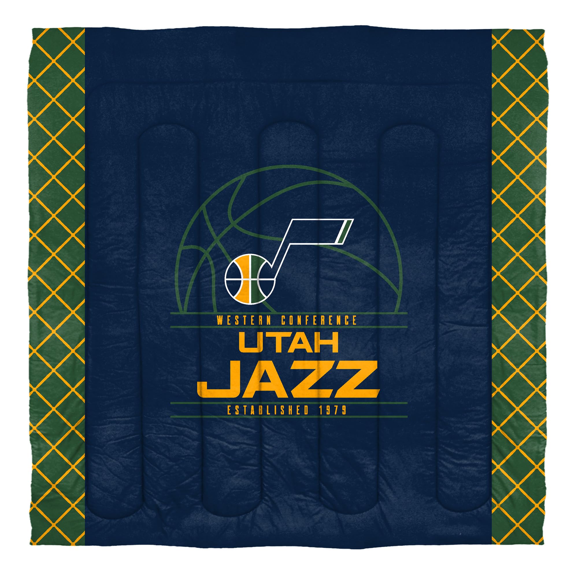 The Northwest Company NBA Utah Jazz Comforter and Sham Set, Full/Queen, Reverse Slam