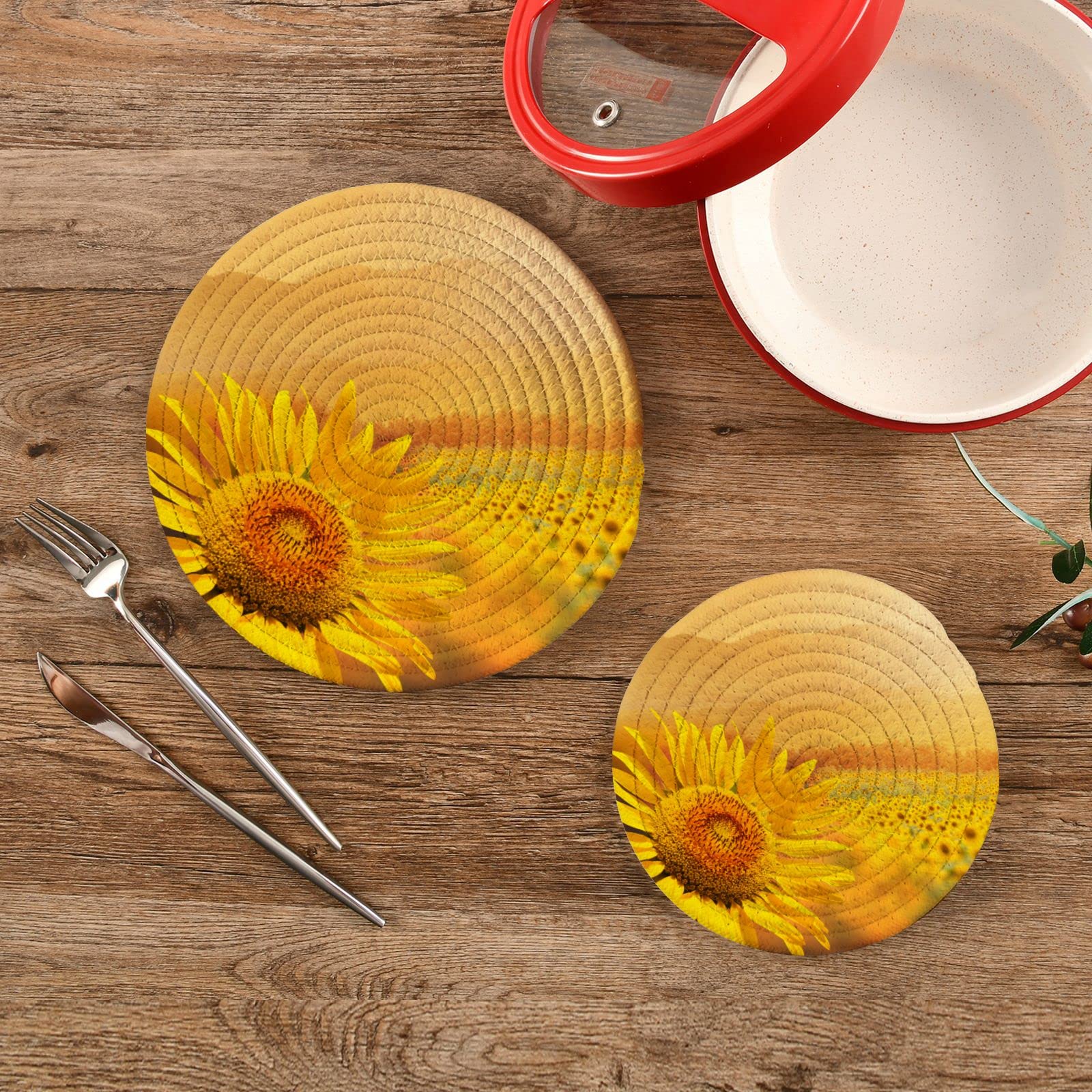 Set 2 Presine E Sottopentola In Cotone - Tema Casinò, Antiurto E Antiscivolo, Per Cucina E Tavola - Foto 13