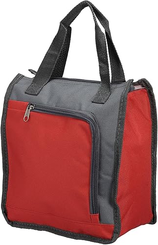 PATIKIL Bolsa de almuerzo aislada, tela Oxford, impermeable, lonchera térmica portátil, contenedor de alimentos para el trabajo, oficina, picnic al
