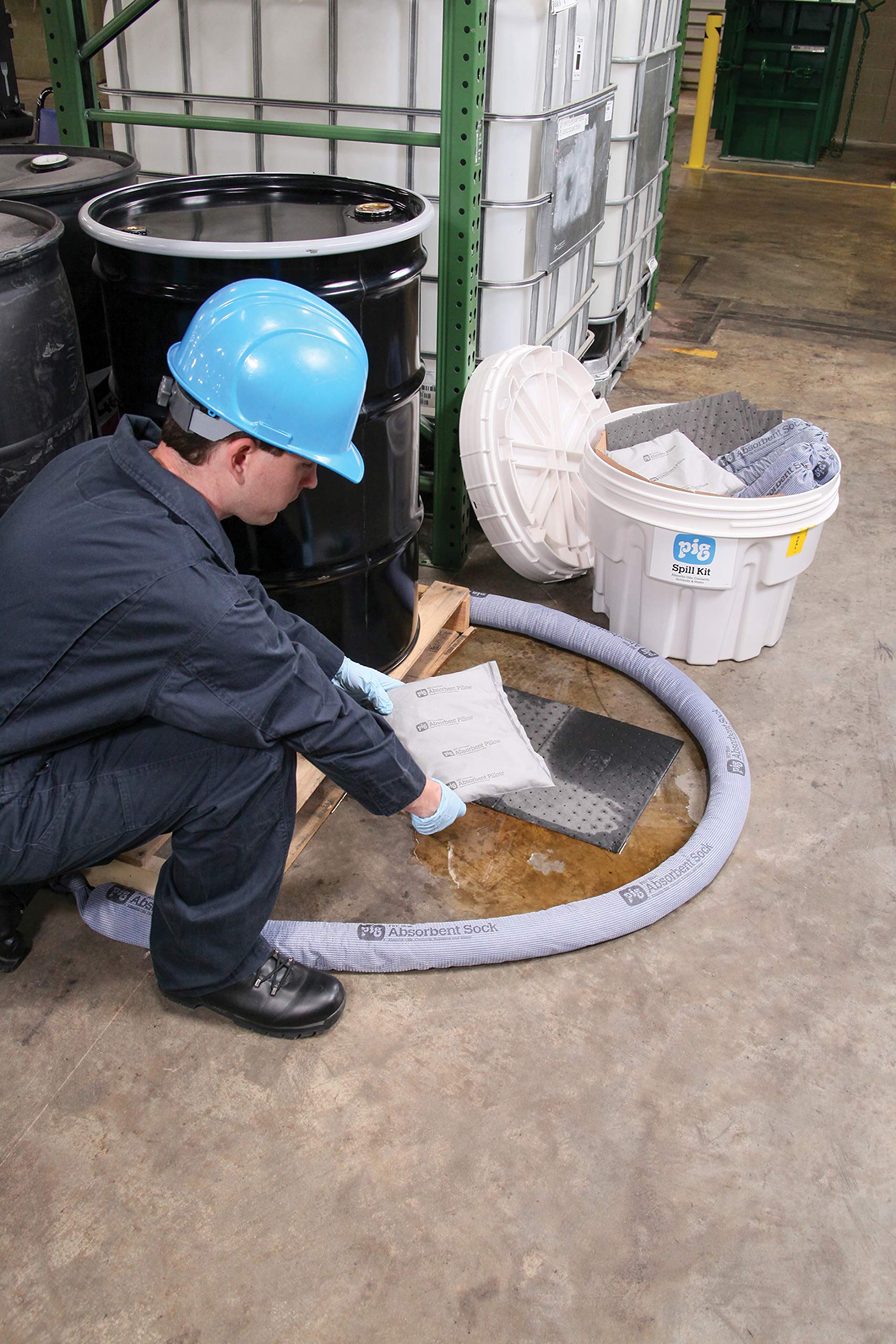 Snapklik.com : Pig Spill Kit In 20 Gallon Overpack Salvage Drum Absorbs ...