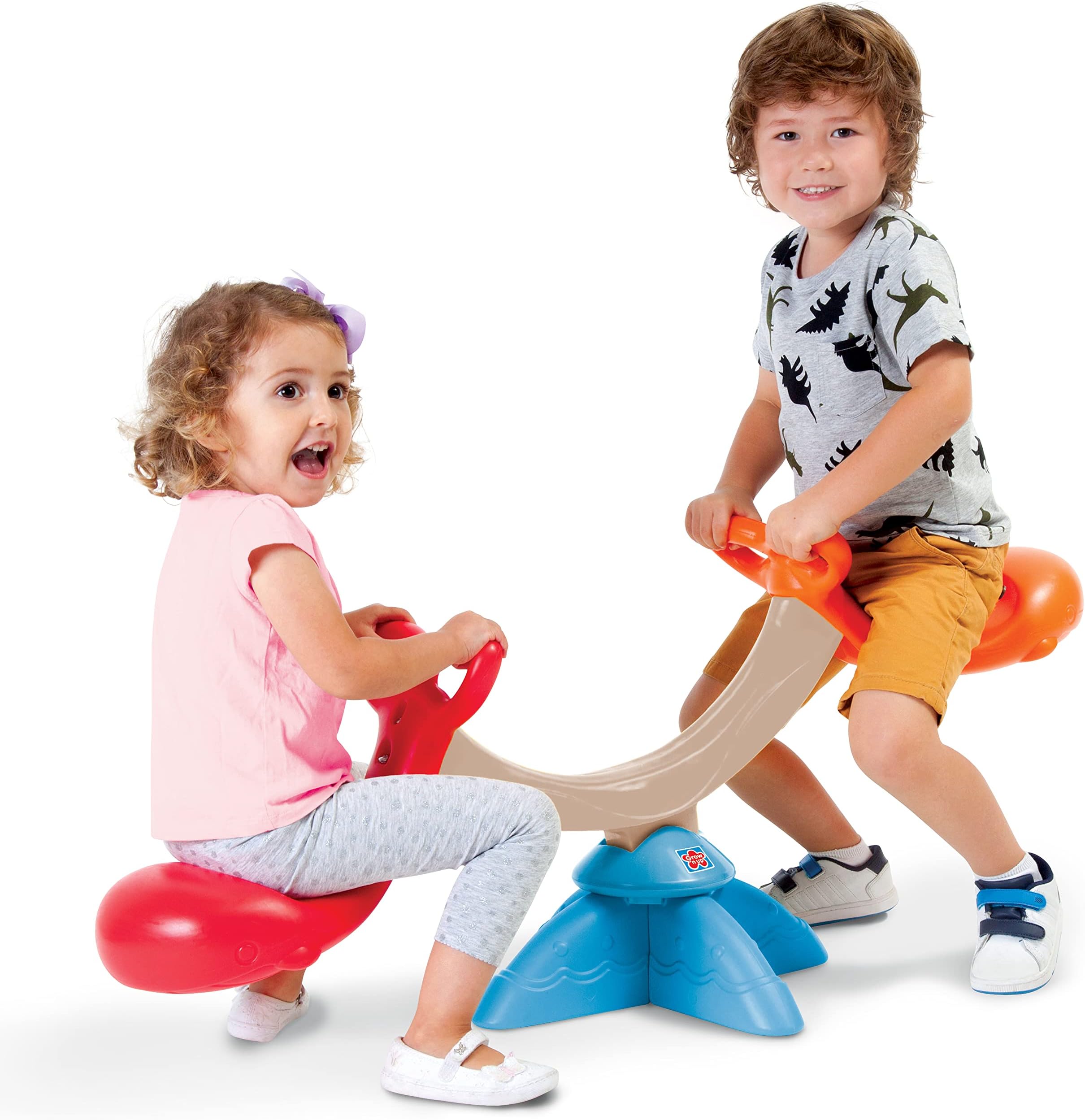 Happy Whale Seesaw Spinner Seesaw 360 Degree Spinning Teeter Totter for Kids - Active Play Fun Backyard Playground Home Outdoor Set Multi Colored