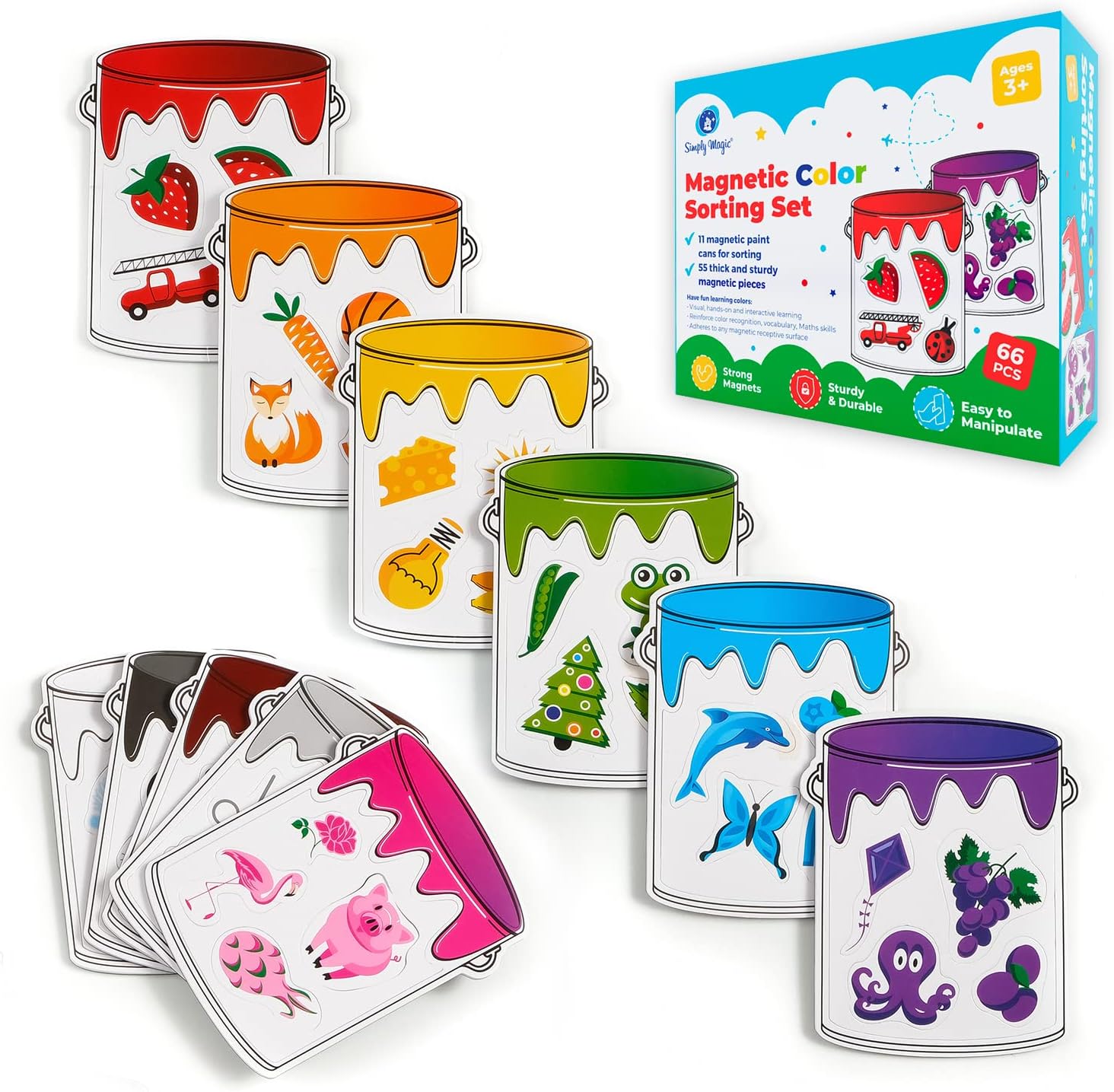 Amazon.com: Simply magic Magnetic Color Sorting Set - Color Sorting ...