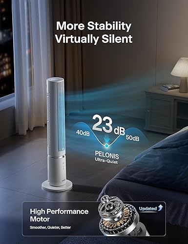 Miniatura 3 de PELONIS Ventilador de torre de 40 pulgadas para dormitorio, ventilador que sopla aire frío, ventilador oscilante con innovador diseño lavable, 2000