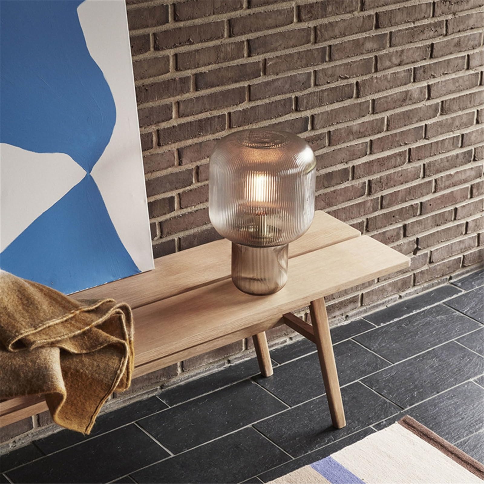 Affascinante Lampada da tavolo in vetro, decorazione for camera da letto, comodino e soggiorno Arredamento per la casa