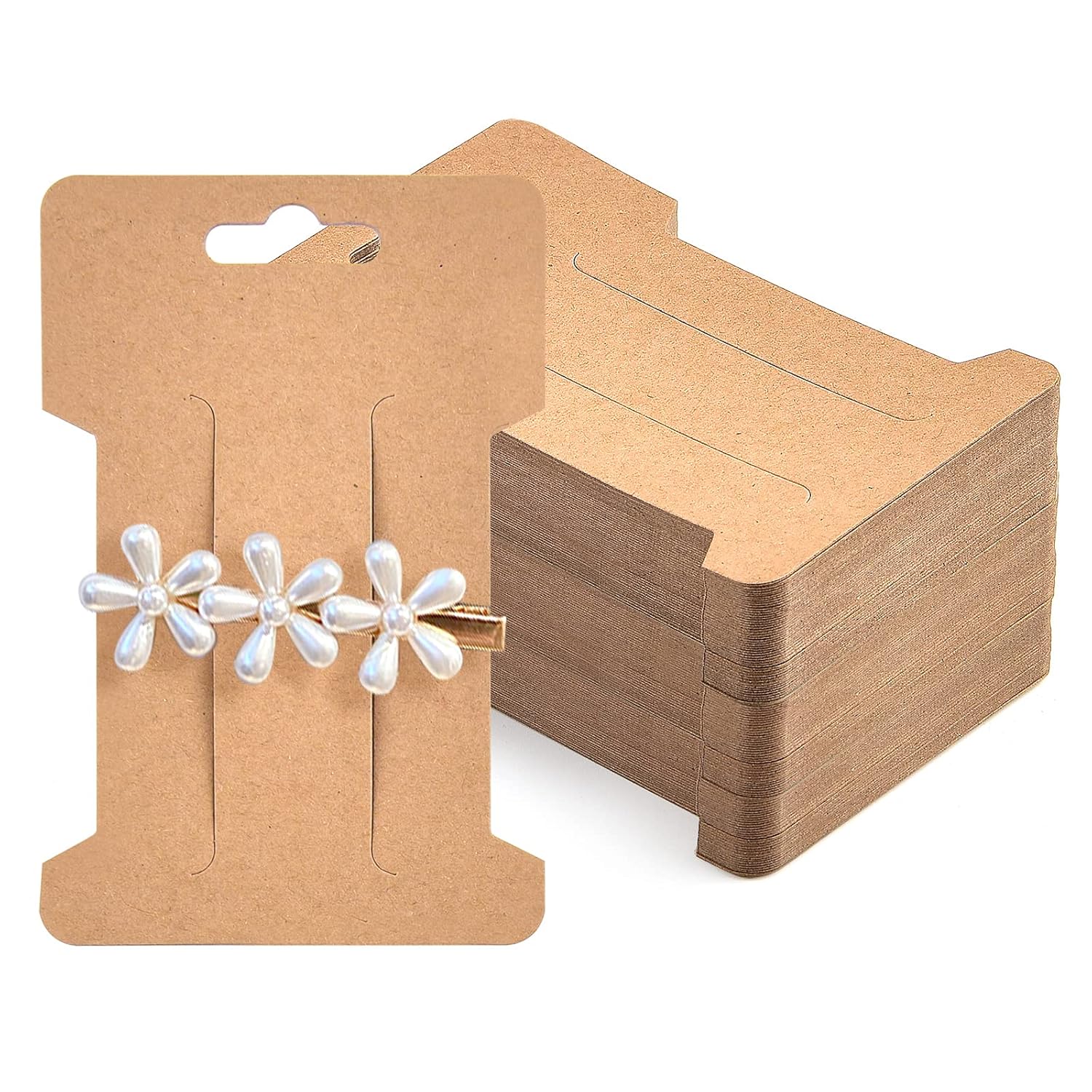 Coopay 150 Pieces Hair Clip Display Cards Hair Bow Display