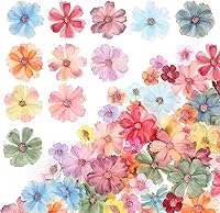 EupHHonycs 150PCS Mini Fake Flowers for Crafts: Small Artificial Rose Daisy Heads, Multicolor Fabric Silk Flowers for DIY Garland Wedding Decor