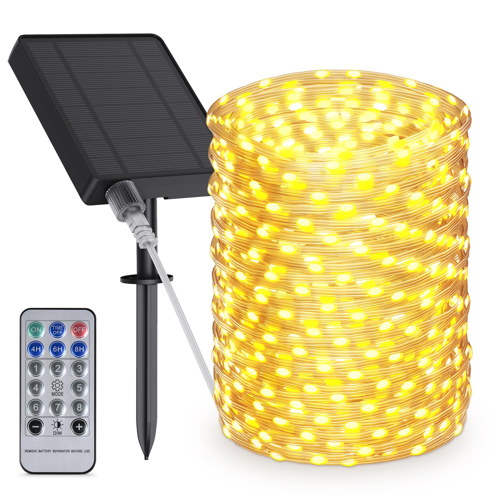 BESCOST Guirnalda Luces Exterior Solar, 24M 240 LED, 8 Modos, Impermeables, Decoración para Navidad, Fiesta, Boda, Patio, Dormitorio, Jardín, Festival, Etc