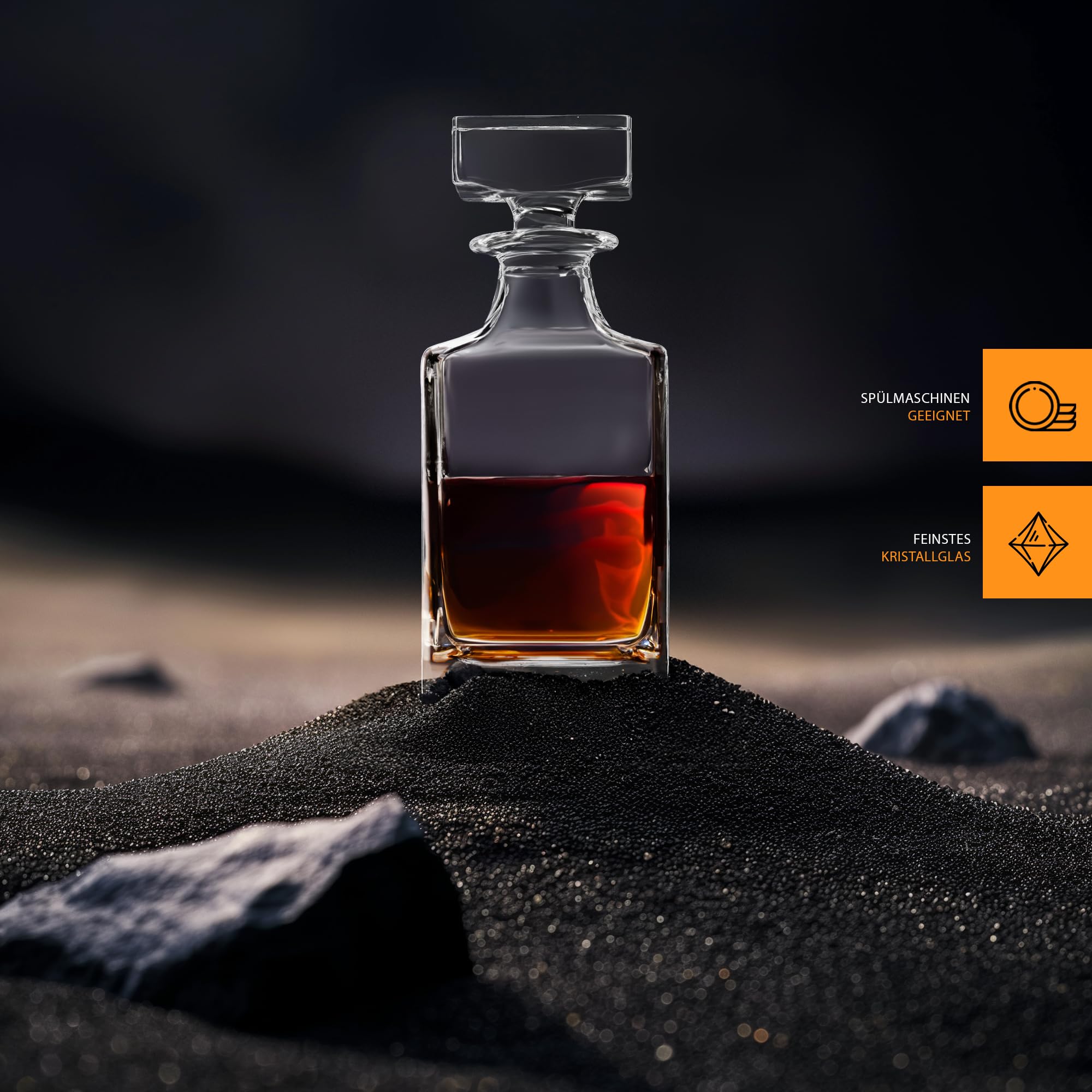 Nachtmann Julia Paola, 8055-0, karafka do whisky ze szkła kryształowego, 750 ml, nadaje się do mycia w zmywarce