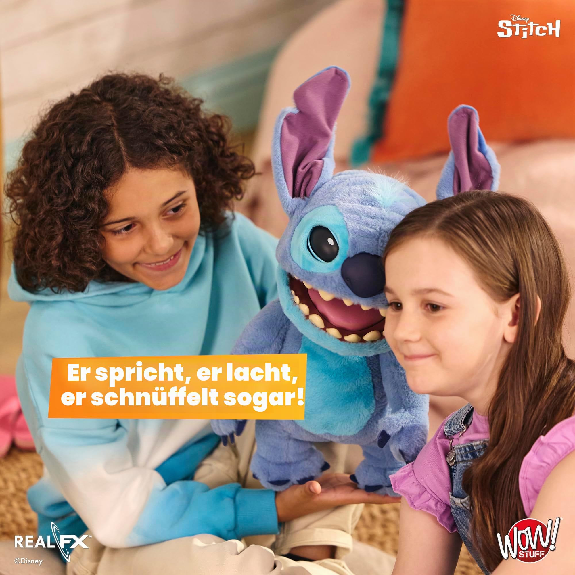 Wow! Stuff: Real FX Disney Stitch Puppet - 45,7 cm Animatronic Plüsch, über 100 Action- und Soundkombinationen, Sieht realistisch aus, klingt realistisch! 1. Auflage, ab 6 Jahren