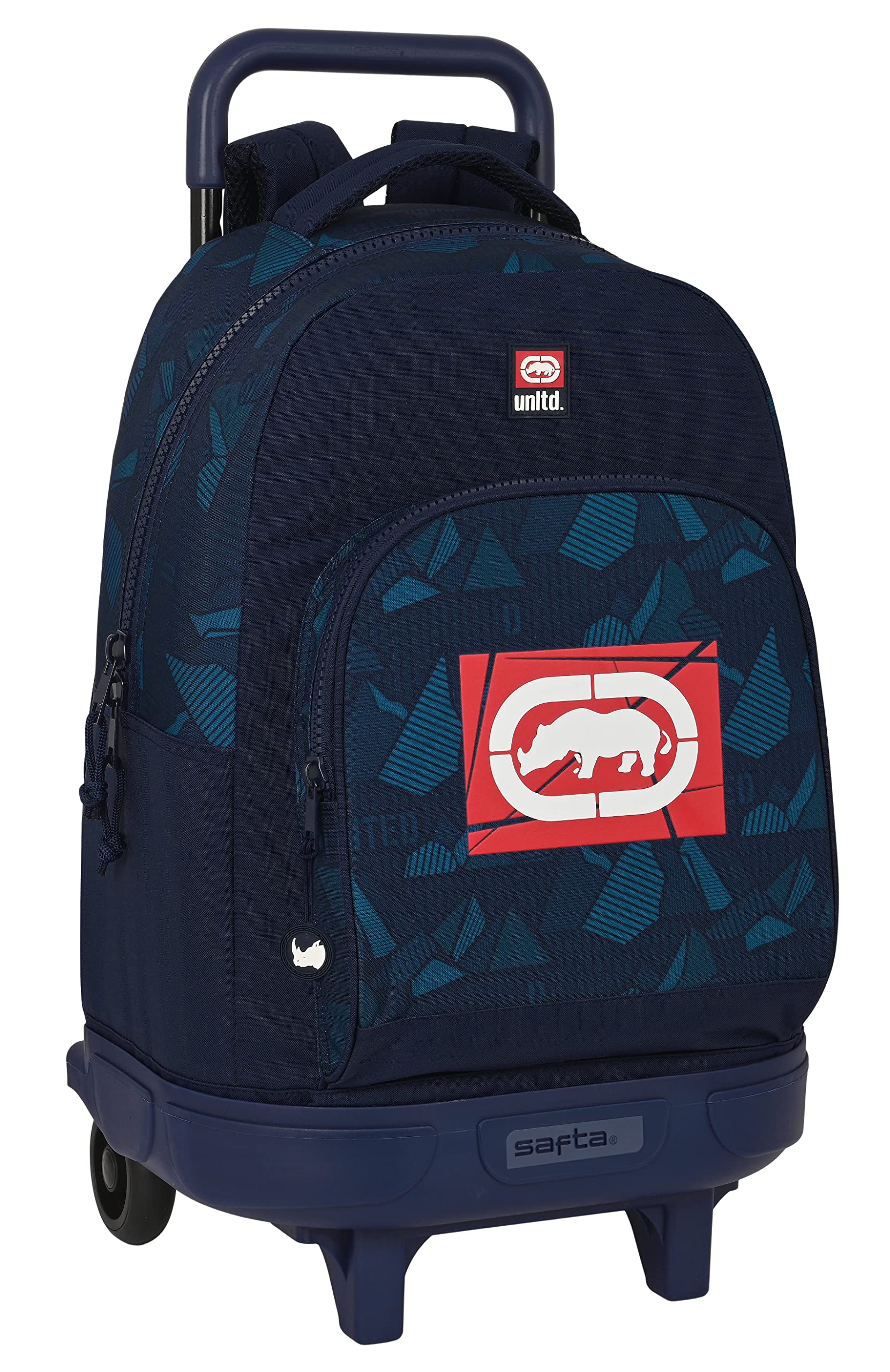 Safta ECKO UNLTD. Peaks - Mochila Grande con Ruedas, Compacta, Extraíble, Ideal para Niños de Diferentes Edades, Cómoda y Versátil, Calidad y Resistencia, 33x22x45 cm, Color Azul marino