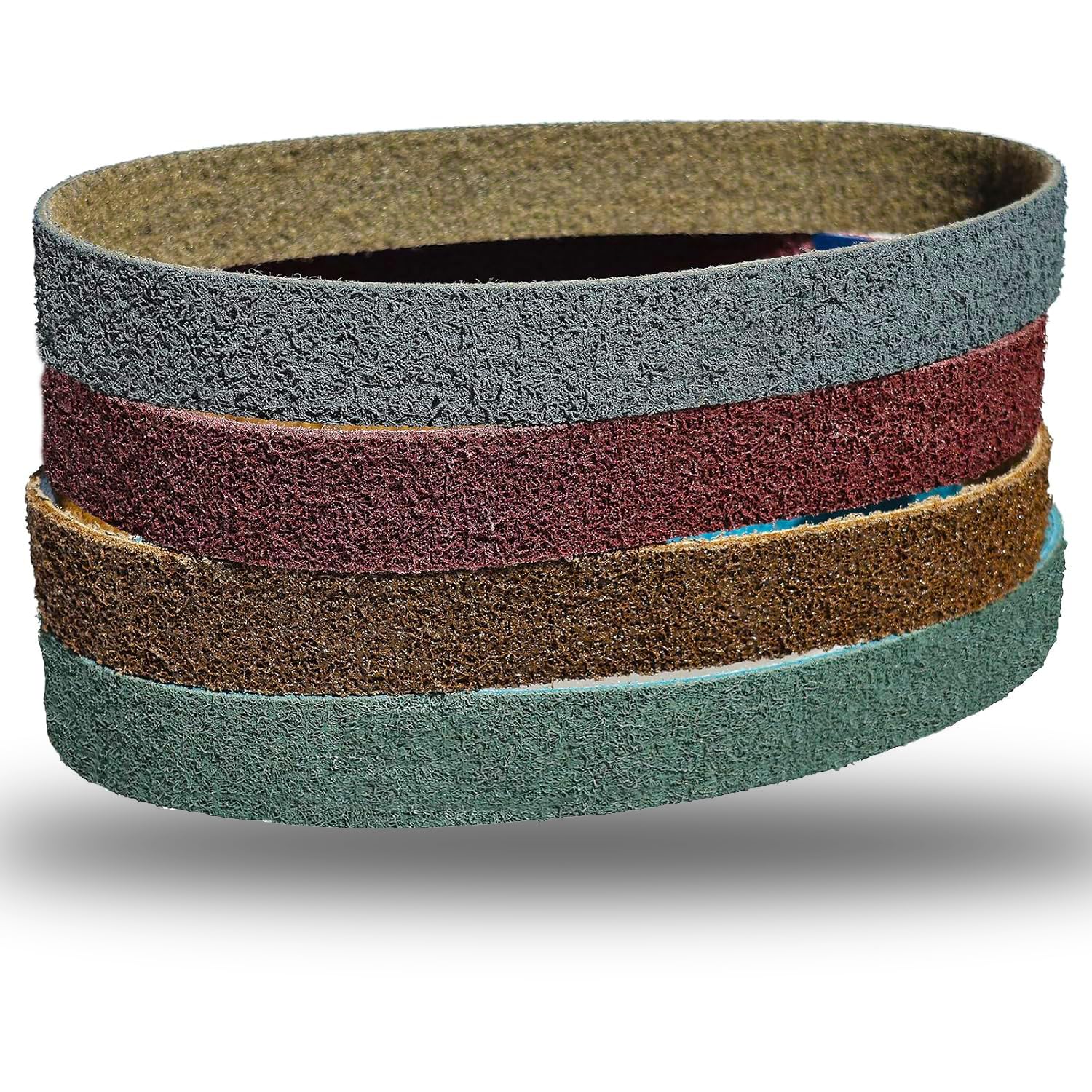 4 Pack Inch Coarse, Medium, and Fine Grits Assortment Non Woven Surface Conditioning Sanding Belts for Knife Makers and Metal Fabricators Profession Sander Belt (1-1/2 x 30 Inch)