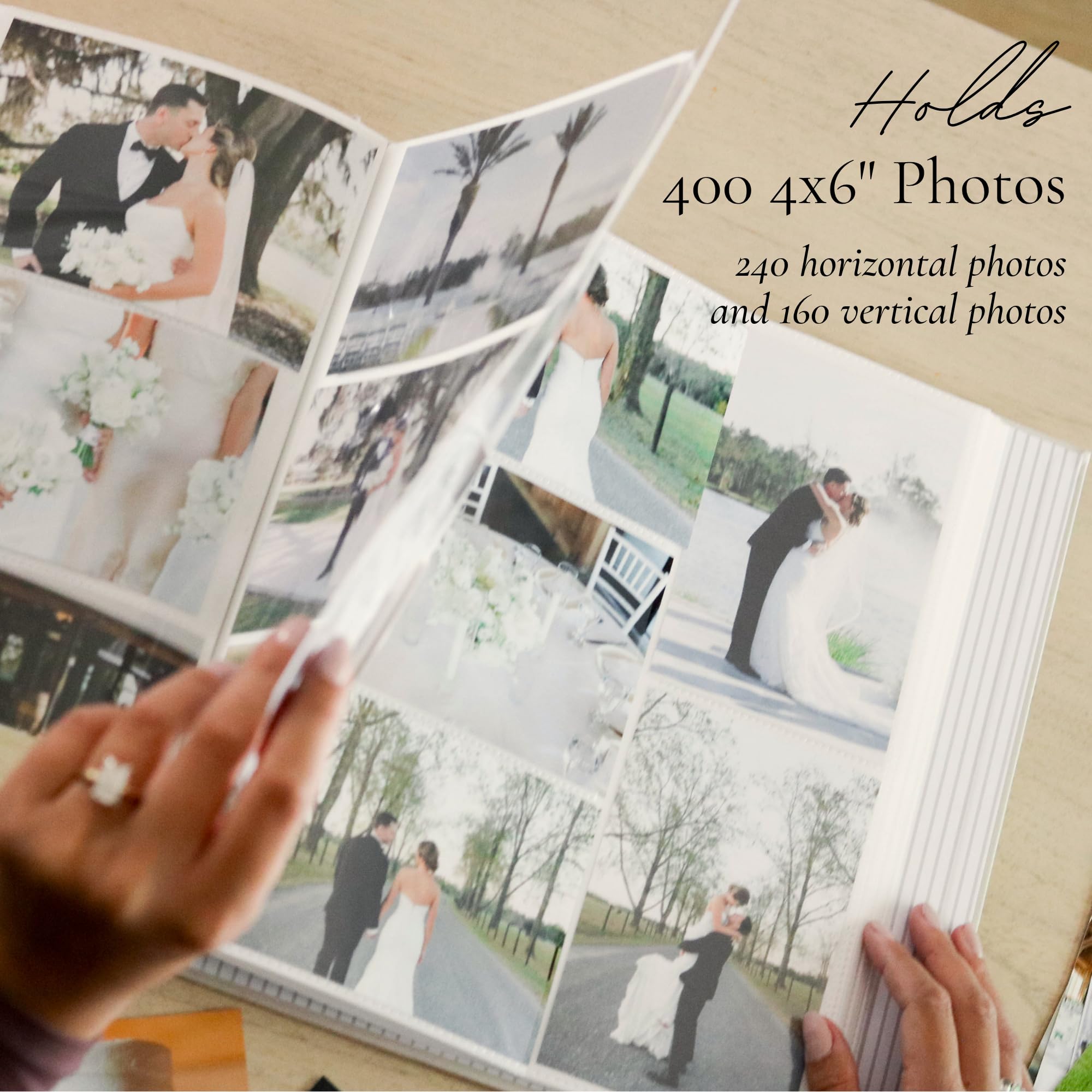 Album photo de mariage avec inscription « Personalzied 2025 Year » – Scrapbook pour photos de jour de mariage