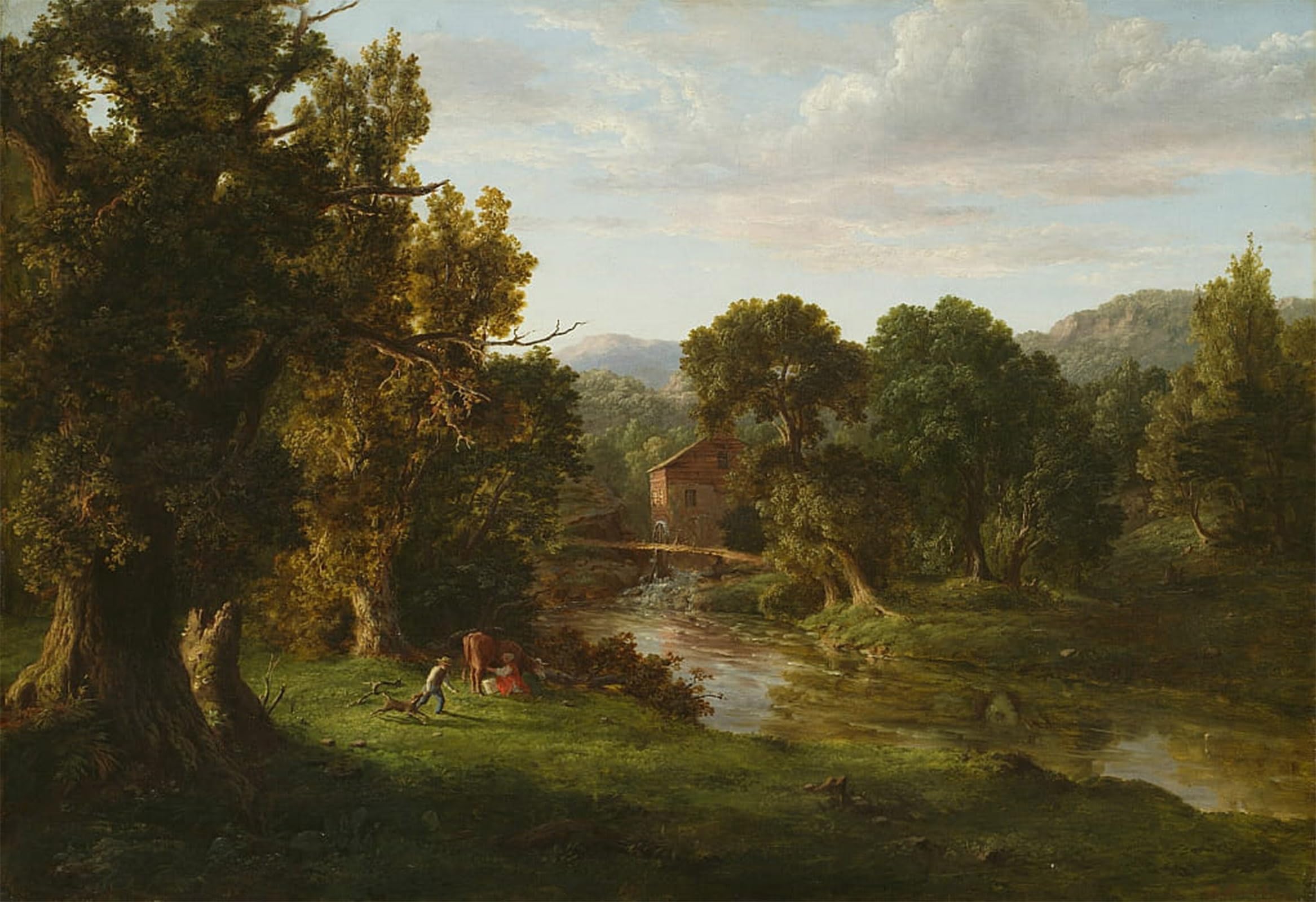 ARTXLXXBN Famous Print Painting Colorful Art Print the Old Mill by George Inness Canvas Art Decorations for Home Decor 60x90cm