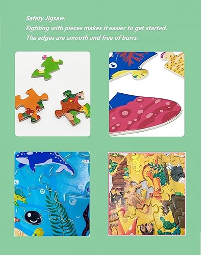 Miniatura 4 de Jigsaw Puzzles for Kids Ages 4-8, 8-10, Colorful Animal Shaped Puzzle Floor Puzzles Children Learning Educational Toys Games Gifts for Boys and