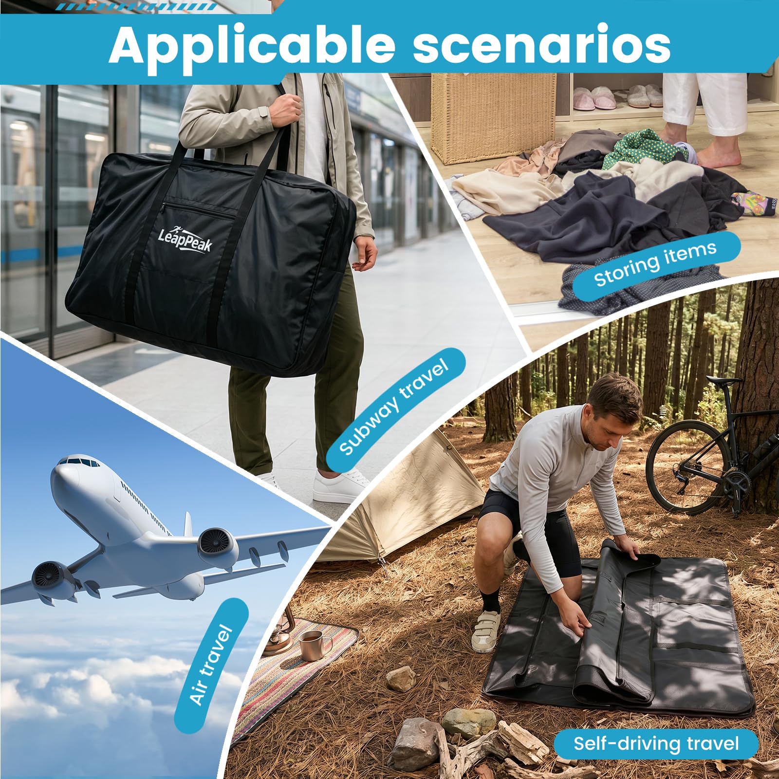 Fahrrad Transporttasche 29 Zoll Wasserdicht Fahrradtasche Klapprad Tasche 1680D Tragetasche für Fahrrad Reisetaschen für Transport, Flugreisen, Radfahren im Freien