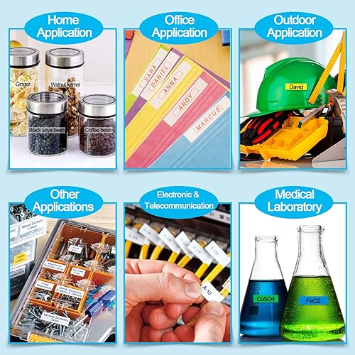 Miniatura 6 de Absonic Paquete de 3 cintas de etiquetas de repuesto compatibles para Dymo D1 53713 0.945 in cinta de casete negra sobre blanca para MobileLabeler