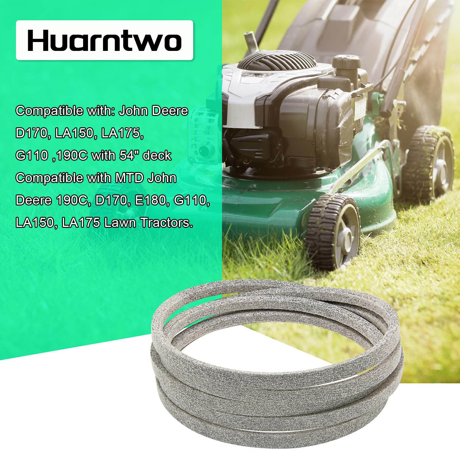 GX21395 Lawn Mower Traction Drive Belt Compatible with John Deere LA150 D170 190C G110 LA175 E180 S180 54" Decks