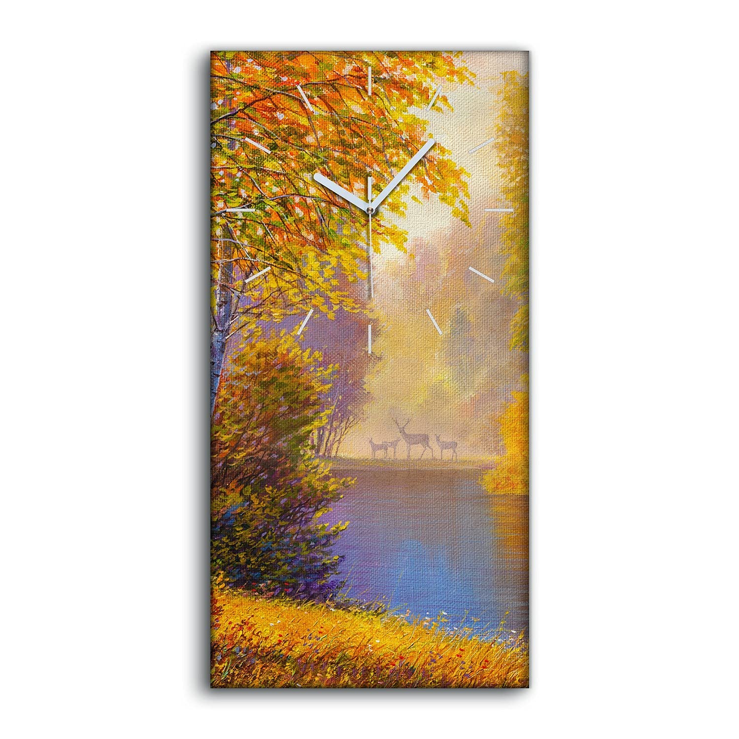 Horloge sur Toile Art Mural Salon Moderne Tableau Horloge 30x60