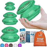 Vista 11 de Lure Essentials Sculpt Silicone ahuecamiento Theapy Set Anti Celulitis Copa Massager, succión al vacío para drenaje linfático