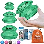 Silicone Cupping Therapy Set Professional Massage Cupping Cups for Cupping Therapy 4 Cup Kit for Massage, Myofascial Release, Cellulite Reduction (Lure Green)