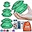 Silicone Cupping Therapy Set Professional Massage Cupping Cups for Cupping Therapy 4 Cup Kit for Massage, Myofascial Release, Cellulite Reduction (Lure Green)