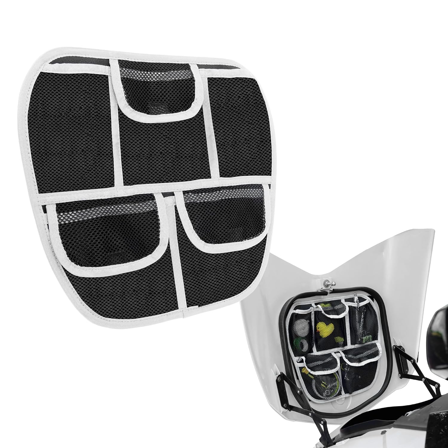 Bungee Buttons Set Front Trunk Lid Organizer for Can Am Spyder F3-S F3-T F3-LTD Luggage Rack(Chrome)