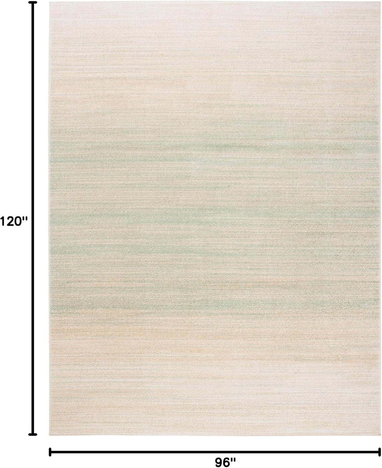 SAFAVIEH Area Rug 8x10 - Adirondack Collection - Large - Green & Ivory, Modern Ombre Design, Non-Shedding & Easy Cleaning, Ideal for Living Room, Bedroom, Office, Dining Space (ADR142Y)
