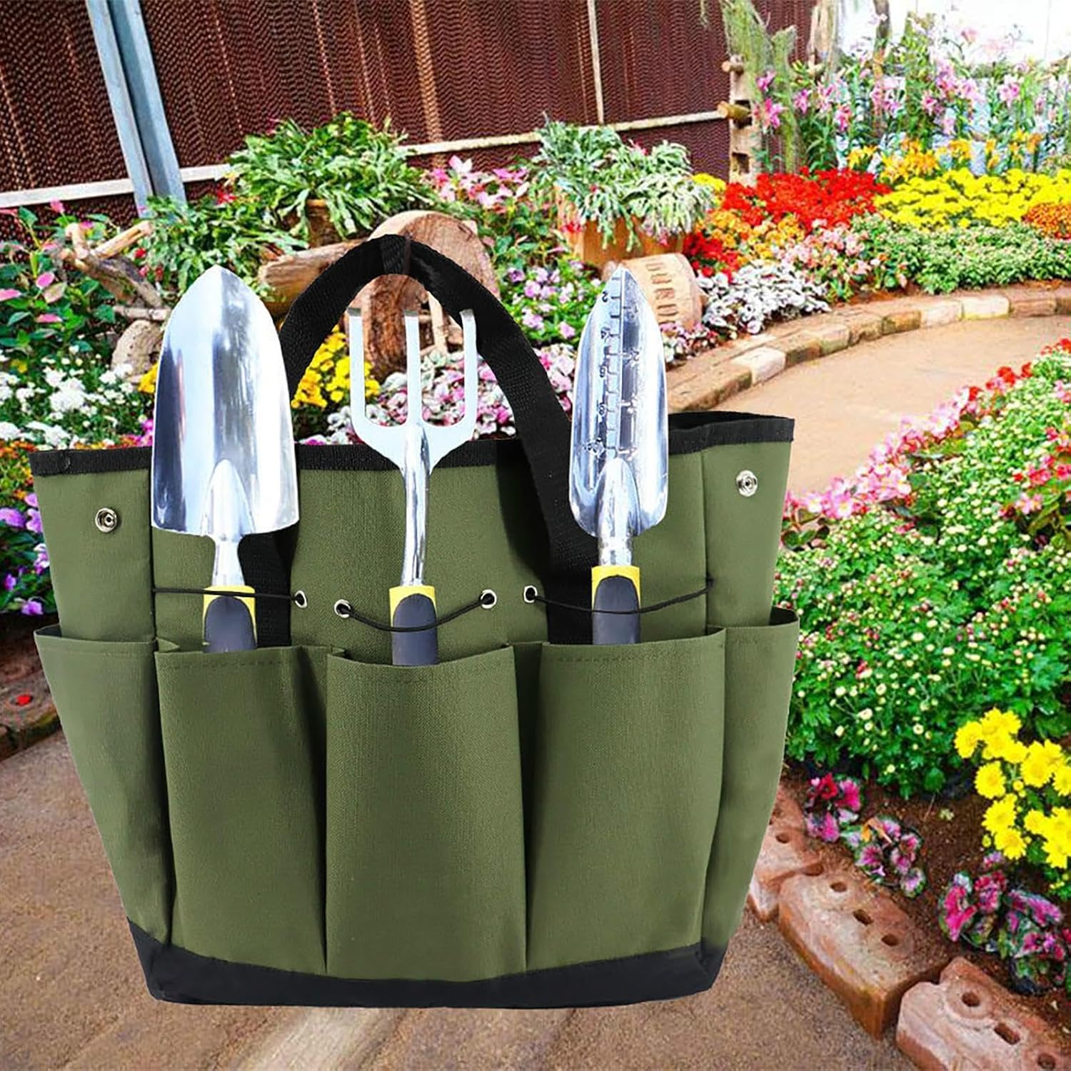 Garden Tool Bag Oxford Heavy Duty Large Pockets Handle image 3