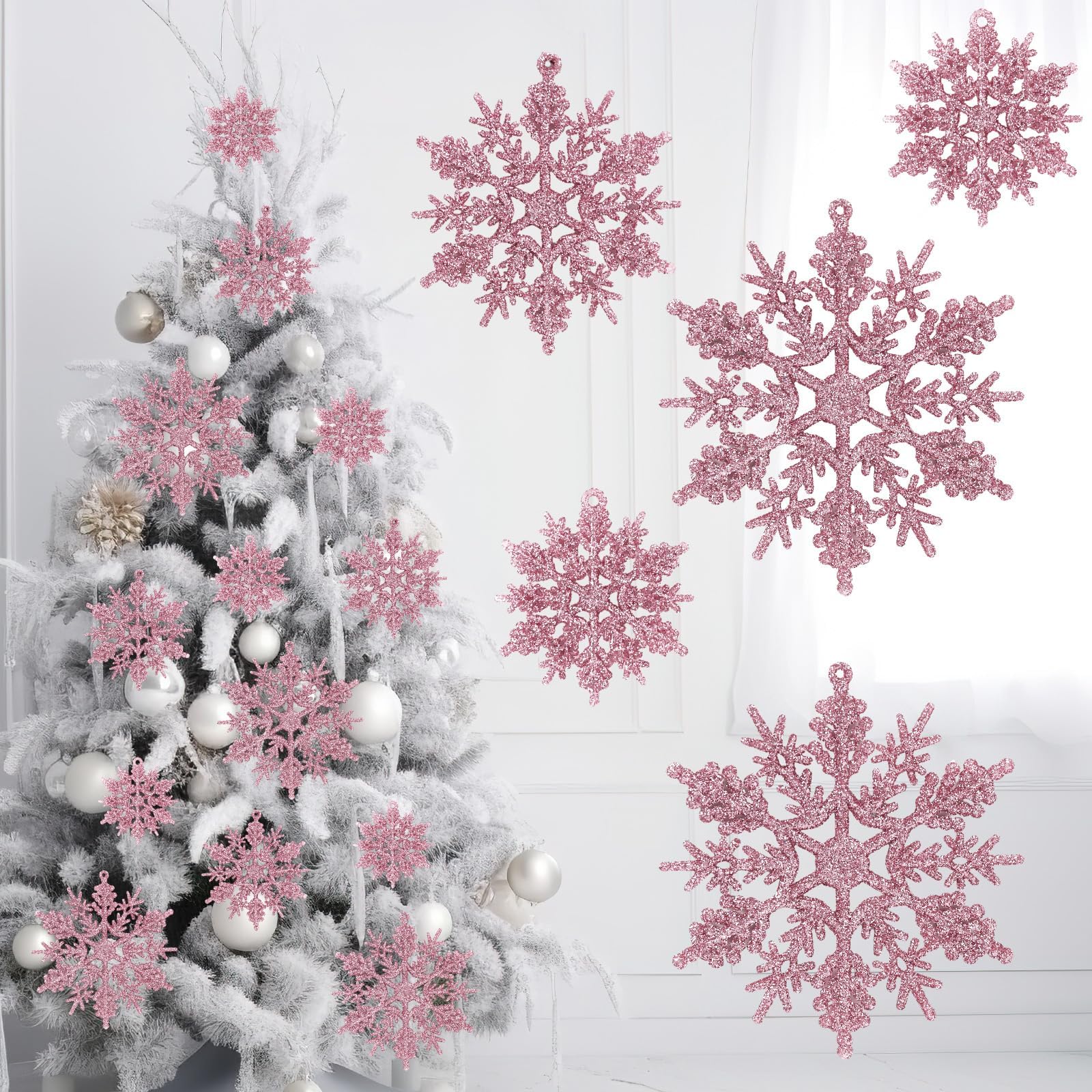 24 Pieces Christmas Snowman Hanging Ornaments Christmas