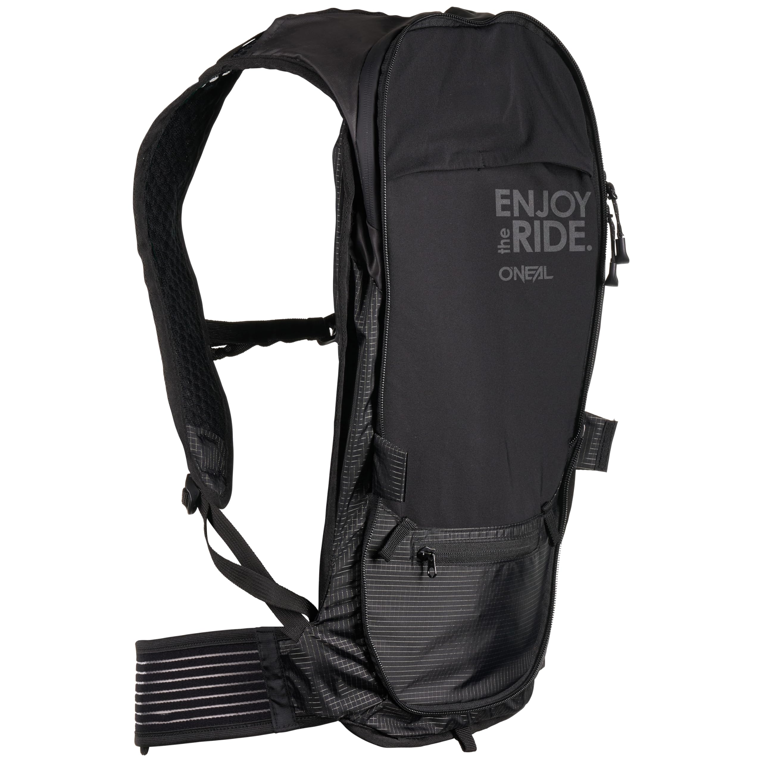 O'NEAL JUNCTION MTB DH Protektorrucksack Schwarz - ultraleichte Design von nur 0,7 kg - abnehmbarem Frontfach - robustes Ripstop-Material mit reflektierenden Details -Integrierte Regenhülle | Inklusive herausnehmbarem Rückenprotektor