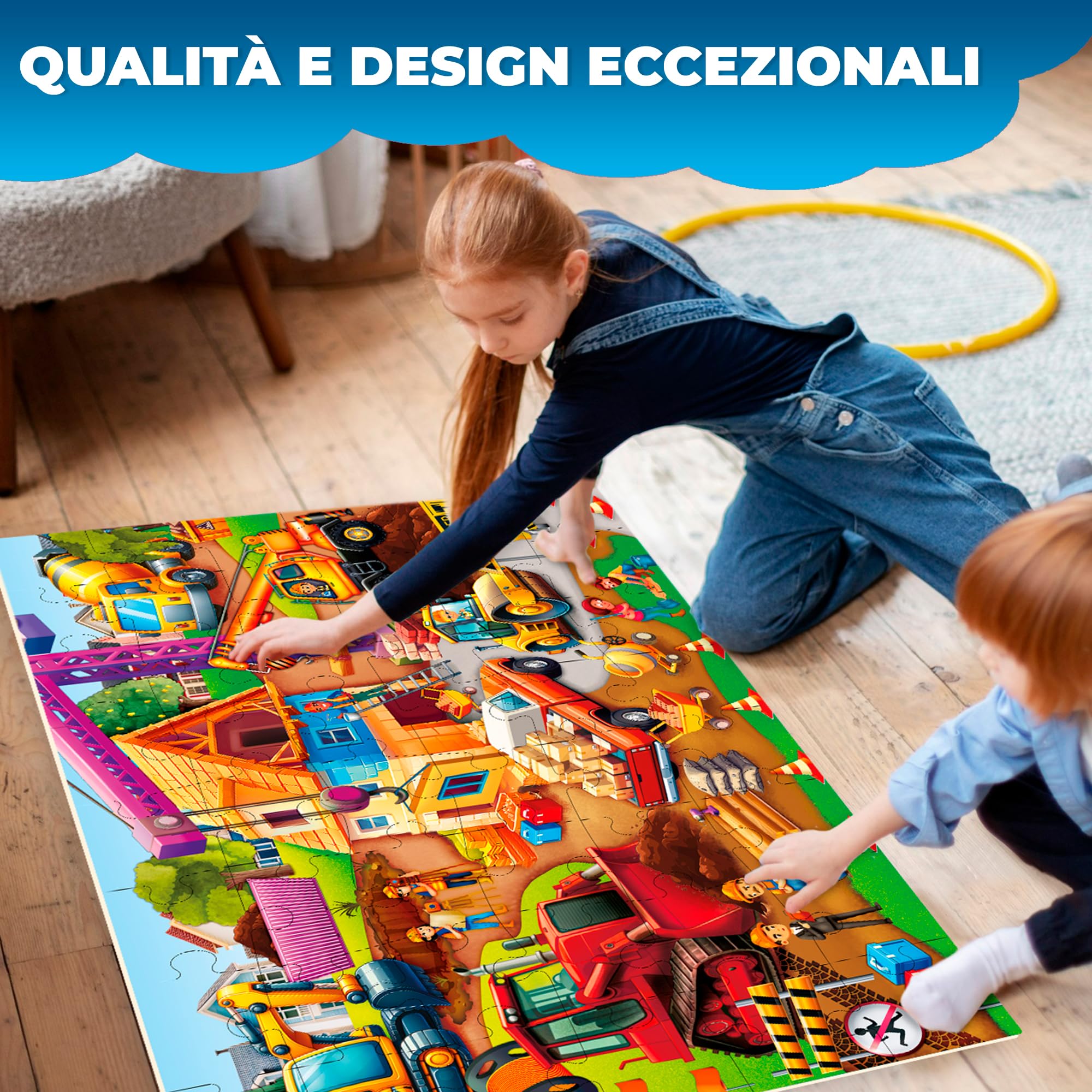 QUOKKA Puzzle Grandi Bambini 3 4 5 Anni - 60x90 cm Puzzle 48 Pezzi Gigante da Pavimento Bambino 5 6 Anni - Grande Giocattolo con di Costruzione - Giochi Educativi per Ragazzi e Ragazze dai 2 ai 6