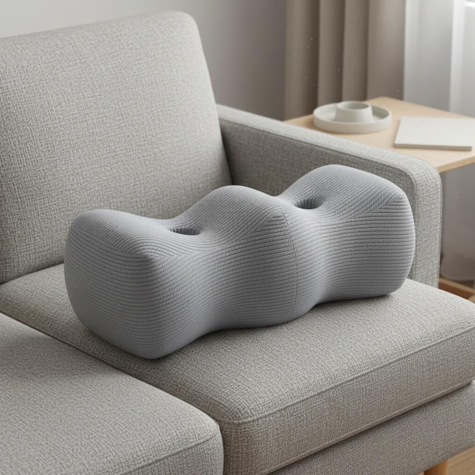 predolo Almohada para Piernas de Espuma Viscoelástica Alivia la Presión Cojín Postural para Dormir Diseño Ergonómico Descansar, Azul Marino