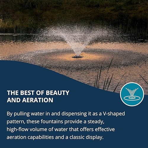 Miniatura 5 de Kasco Fuente de estanque de aireación de la serie VFX  Potencia de caballo 34 120 V, monofásico con cable de alimentación eléctrico de 150 pies