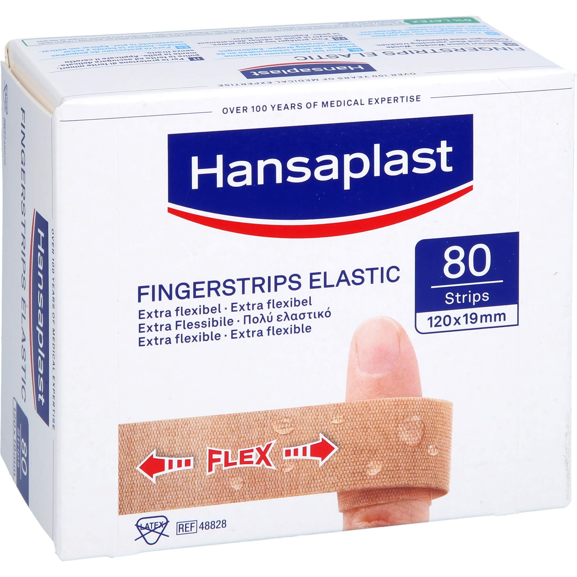 Hansaplast Elastyczne paski na palce 120 x 19 cm 80 sztuk