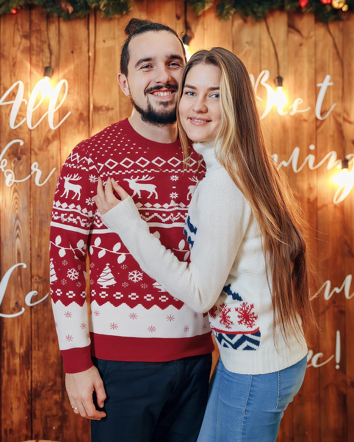 Runhit Ugly Christmas Sweater for Men Women Unisex Funny Christmas Sweaters Fun Holiday Pullovers Novelty Xmas Pullover Gift - Image 3