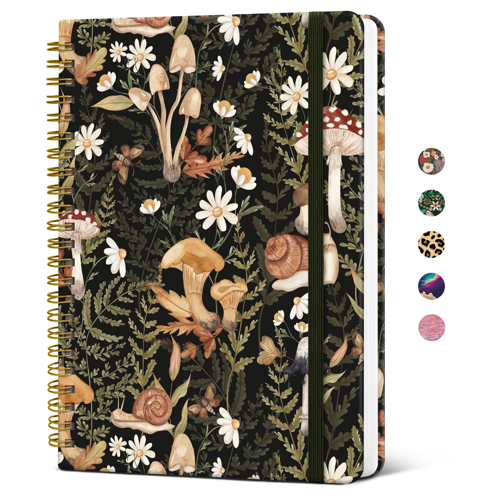 Journal pour écrire A5 rigide de haute qualité avec reliure spirale durable