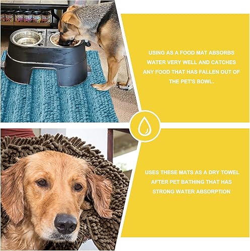 Vista 62 de NICETOWN Tapetes de baño antideslizantes (verde cáscara, 20 x 32 + 17 x 24 pulgadas)