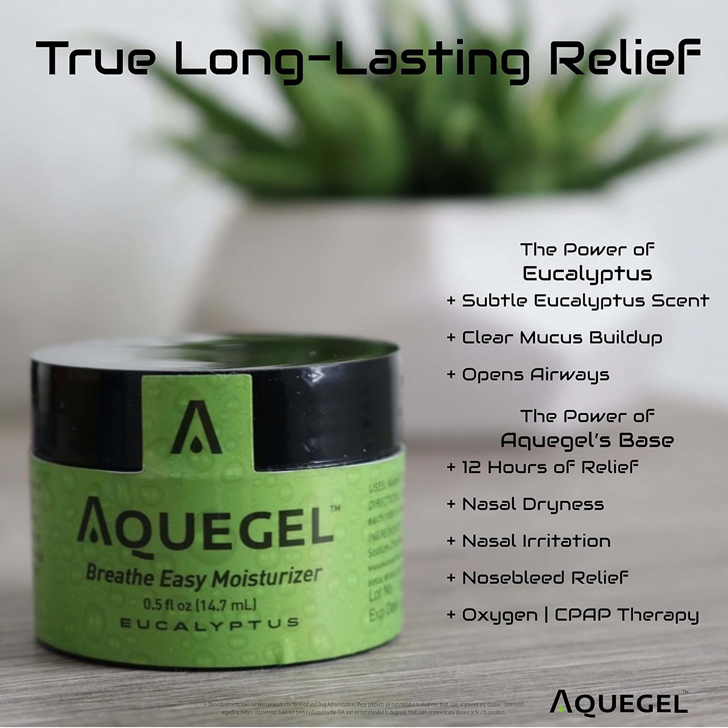 Aquegel Value Pack (Qty 4) Nasal Moisturizer + Eucalyptus (Breathe Easy), 12-Hour Nasal Dryness Relief, Water Based Nose Gel, Oxygen Therapy, Dry Nose, Nasal Dryness, Nosebleeds, Natural Decongestant