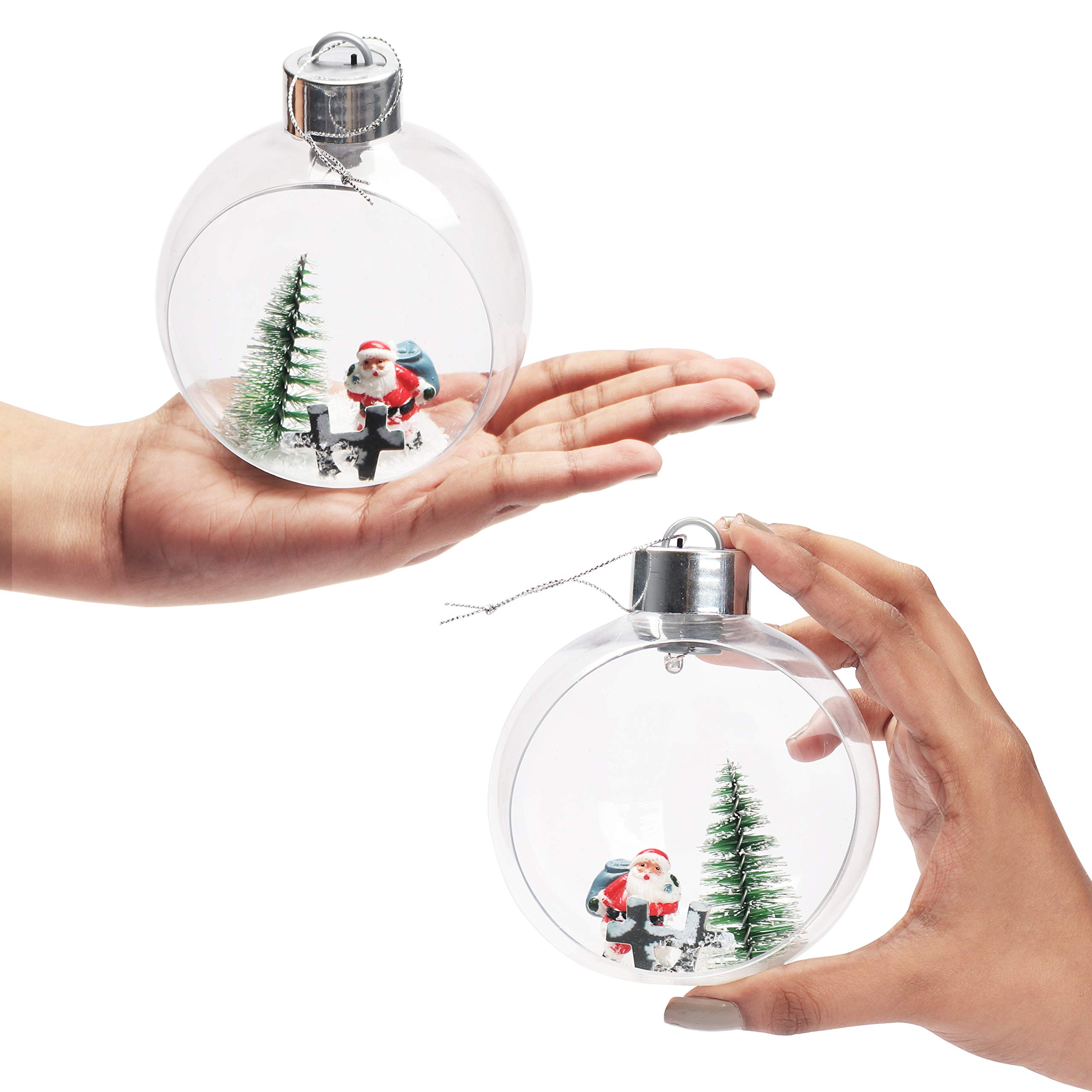 Zoegneer Set 9 Palline Natale PET 8cm - Decorazioni Dipinte Per Albero, Casa E Ufficio