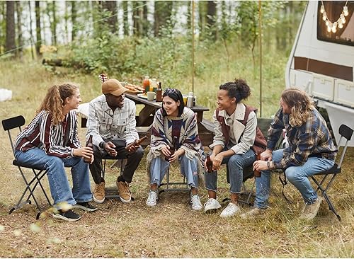 Miniatura 10 de GYMAX Silla plegable, juego de sillas de plástico de 400 libras con marco de acero y respaldo curvado ergonómico, asiento de eventos comerciales