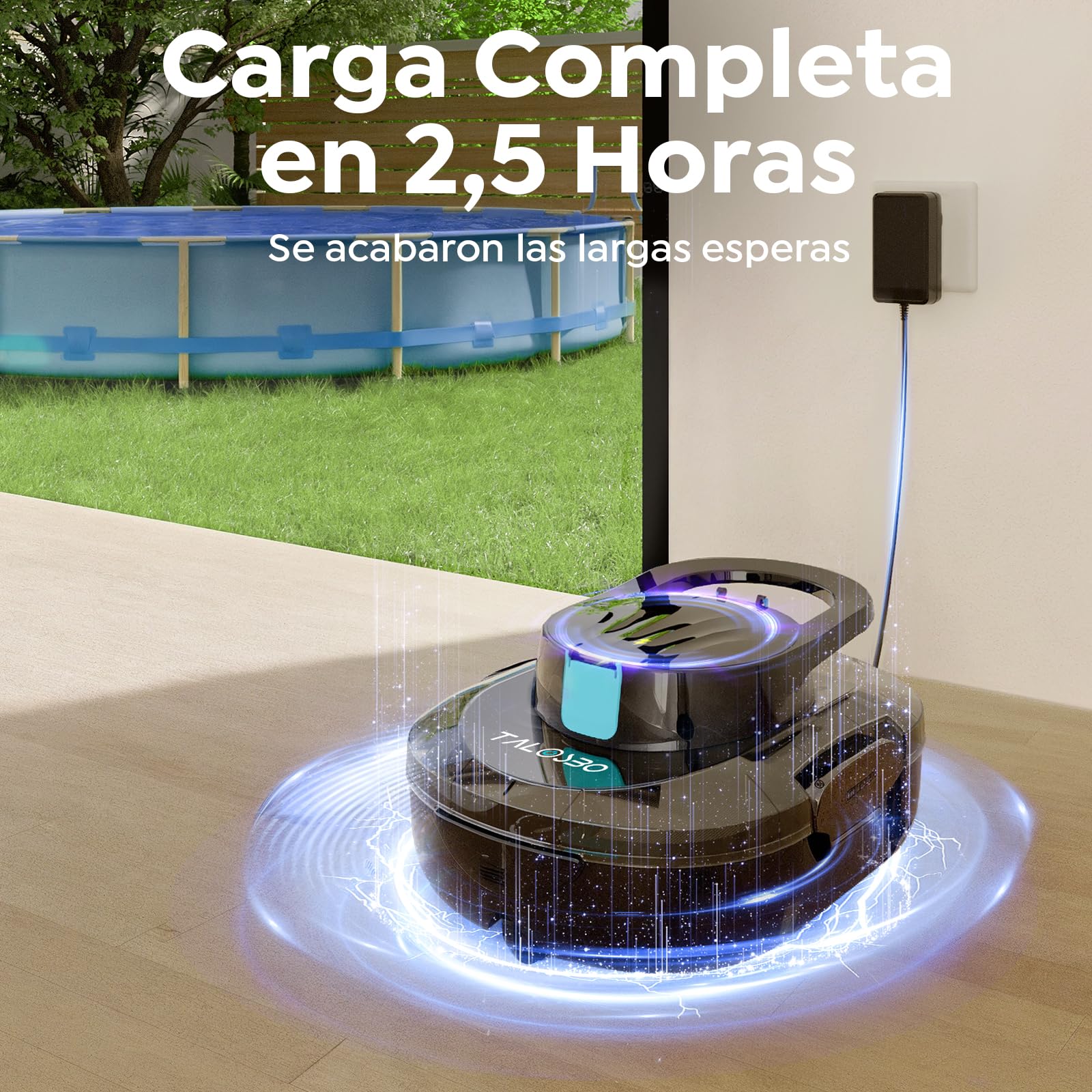 (2026 Upgrade) S1PRO Robot Piscina, Doble Motor Robot Limpiafondos Piscina Sin Cable, 120 Min de Limpieza, Carga en 2.5h, Autoaparcable, para Piscinas de Fondo Plano 100 m²