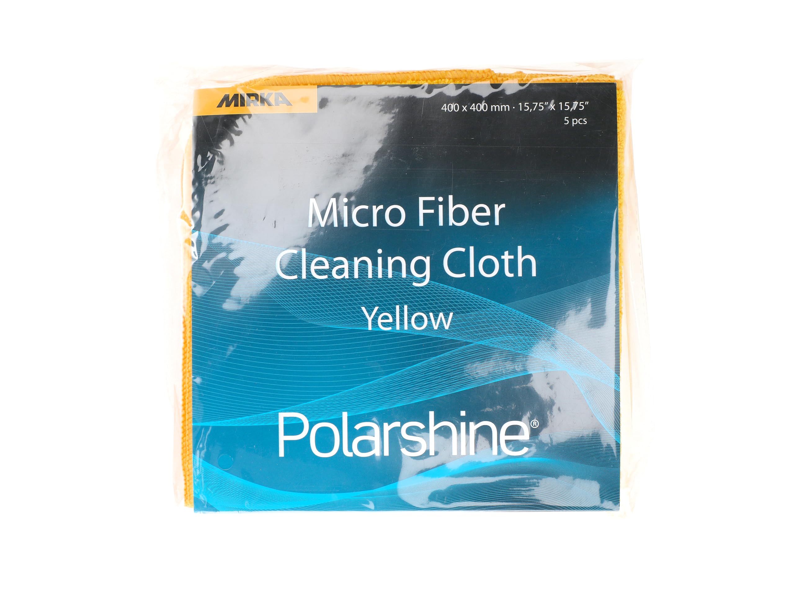Mirka Polarshine Marine Panno di pulizia in microfibra / 400 x 400 mm/Giallo / 5 pz. / 7991500111