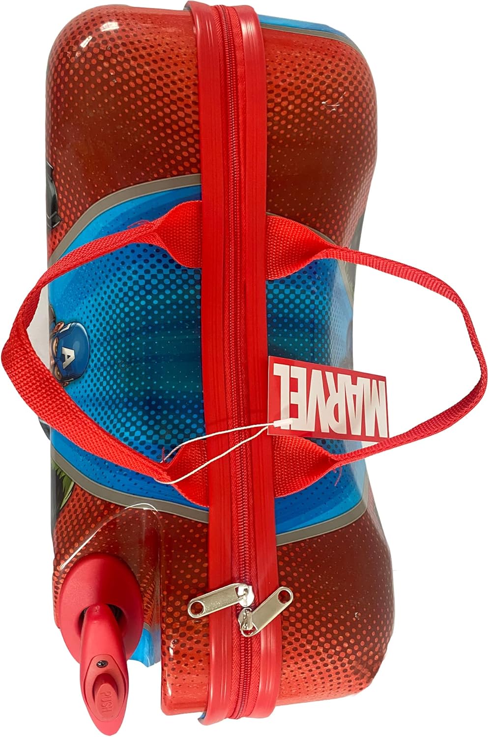 Fast Forward Marvel Heroes Ride-on Suitcase with Seat - 18" Lightweight Kids Travel Trolley